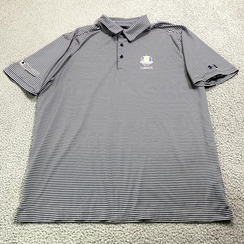 Under Armour Polo Shirt Mens XL Gray Blue Ryder Cup 2016 Hazeltine Adult